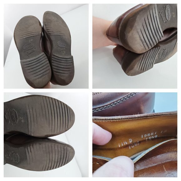 Allen‎ Edmonds Walton 11.5 D Brown Leather Dress Sh